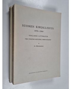 käytetty kirja Suomen kirjallisuus 1958-1960 1-2 : A-Maunumaa ; Maunumaa-Ö = Finlands litteratur = The Finnish National Bibliography