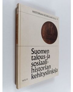 Kirjailijan Eino Jutikkala käytetty kirja Suomen talous- ja sosiaalihistorian kehityslinjoja