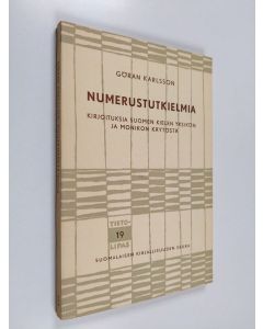 Kirjailijan Göran Karlsson käytetty kirja Numerustutkielmia - Kirjoituksia Suomen kielen yksikön ja monikon käytöstä