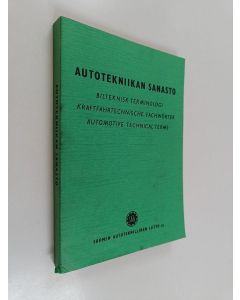 Tekijän Erkki Viitasalo  käytetty kirja Autotekniikan sanasto = Bilteknisk terminologi = Kraftfahrtechnische Fachwörter = Automotive technical terms