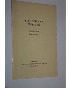 käytetty teos Ylioppilaan muistio lukuvuonna 1965-1966