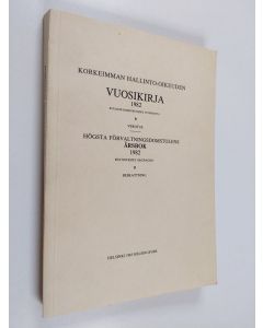 käytetty kirja Korkeimman hallinto-oikeuden vuosikirja 1982 B : verotus