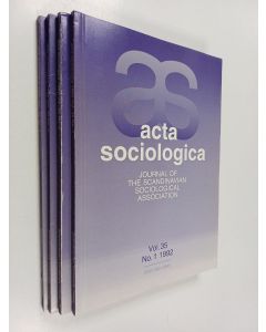 käytetty kirja Acta Sosiologica - vol. 35 No. 1-4/1992 : journal of the Scandinavian Sociological Association