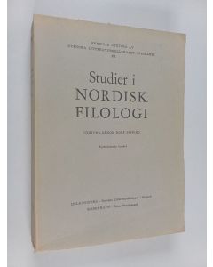 käytetty kirja Studier i nordisk filologi 48