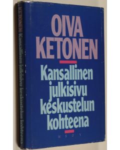 Kirjailijan Oiva Ketonen käytetty kirja Kansallinen julkisivu keskustelun kohteena