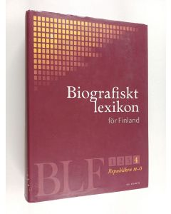 käytetty kirja Biografiskt lexikon för Finland, 4 - Republiken M-Ö