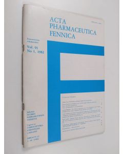 käytetty teos Acta Pharmaceutica Fennica 1/1982
