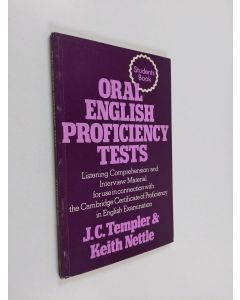 Kirjailijan J. C. Templer käytetty kirja Oral English proficiency tests