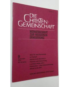 käytetty teos Die Christen-Gemeinschaft 9/1976 : Monatsschrift zur religiosen erneuerung