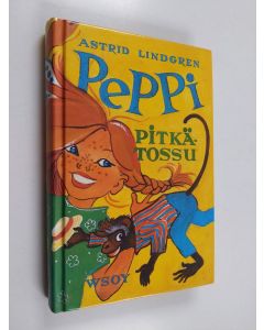 Kirjailijan Astrid Lindgren käytetty kirja Peppi Pitkätossu
