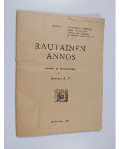 käytetty teos Rautainen annos kenttä- ja korsulauluja 1
