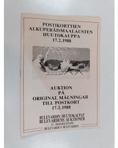 käytetty teos Postikorttien alkuperäismaalausten huutokauppa 17.2.1988