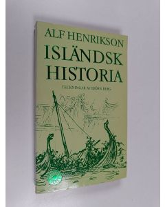 Kirjailijan Alf Henrikson käytetty kirja Isländsk historia