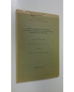 Kirjailijan Henrik Wallgren käytetty kirja Energy metabolism of two species of the genus Emberiza as correlated with distribution and migration
