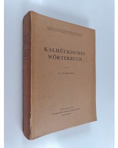 Kirjailijan G. J. Ramstedt käytetty kirja Lexica societatis fenno-ugricae 3 : kalmückisches wörterbuch