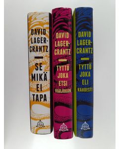 Kirjailijan David Lagercrantz käytetty kirja David Lagercrantz -setti : Se mikä ei tapa ; Tyttö joka etsi varoaan ; Tyttö joka eli kahdesti (jatko-osat Millennium-sarjalle)