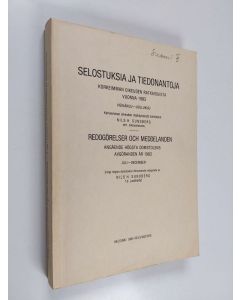 Kirjailijan Nils H Sundberg käytetty kirja Selostuksia ja tiedonantoja Korkeimman oikeuden ratkaisuista vuonna 1983: heinäkuu - joulukuu