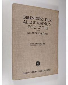 Kirjailijan alfred Kuhn käytetty kirja Grundriss der allgemeinen zoologie