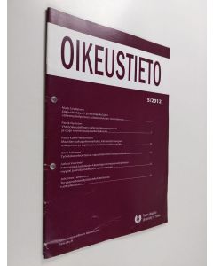käytetty teos Oikeustieto 5/2012 : Turun yliopiston oikeustieteellisen tiedekunnan yksityisoikeuden tiedotuslehti