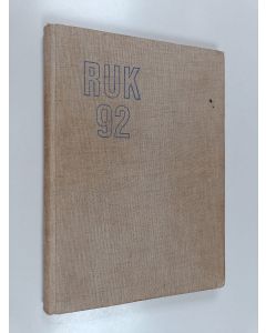 käytetty kirja RUK 92 - 1.10.1956 - 26.1.1957