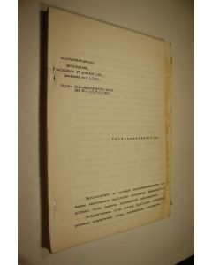käytetty kirja Laintarkastuskunnan lausunto valtinoneuvostolle n:o 1/1961 (monistesarja)