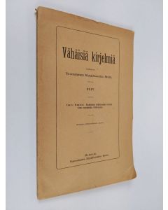 Kirjailijan Kaarlo Nieminen käytetty kirja Vähäisiä kirjelmiä XLIV : Suomalaisen taiderunouden kielestä viime vuosisadalla (1890-luvulle)