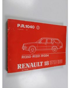 käytetty kirja Renault 18 1979-1981 : R1350, R1351, R1354