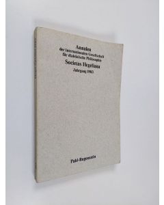 Kirjailijan Hans Heinz Holz käytetty kirja Annalen der Internationalen Gesellschaft fur dialekktische Philosophie - Societas Hegeliana