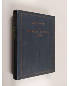 Kirjailijan Erik Kihlman käytetty kirja Ur Finlands svenska lyrik