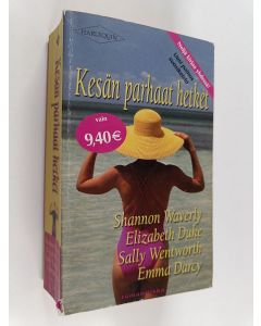 Kirjailijan Emma Darcy & Sally Wentworth ym. käytetty kirja Kesän parhaat hetket : Ympäri käydään ; Rattopoika rakastuu ; Yö täynnä rakkautta ; Kepposet mielessä (yhteisnide)