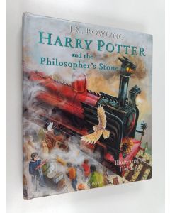 Kirjailijan J. K. Rowling käytetty kirja Harry Potter and the philosopher's stone