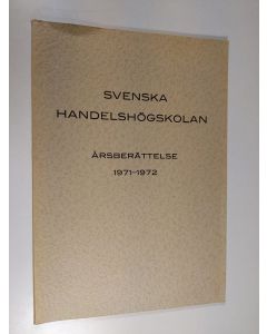 käytetty kirja Svenska handelshögskolan årsberättelse 1971-1972