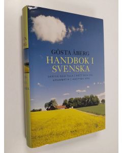 Kirjailijan Gösta Åberg käytetty kirja Handbok i Svenska : skriva och tala - rätt och fel - grammatik - knepiga ord