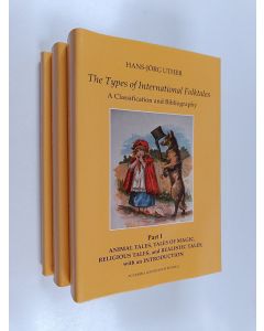 Kirjailijan Hans-Jörg Uther käytetty kirja The Types of International Folktales - A Classification and Bibliography 1-3 : Animal Tales, Tales of Magic, Religious Tales, and Realistic Tales with an Introduction ; Tales of the Stupid Ogre, Anecdotes and Jo