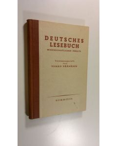 Kirjailijan Veikko Väänänen käytetty kirja Deutsches Lesebuch wissenschaftlichen Inhalts