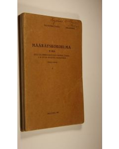 käytetty kirja Valtionrautatiet : määräyskokoelma 2 osa, Sisältää henkilökunnan palkka-, eläke- ym etuja koskevia määräyksiä