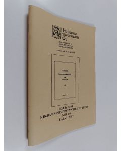 käytetty teos Päijänne Antikvariaatti Oy Kirjojen postimyyntiluettelo n:o 60, talvi 2007