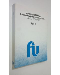 Tekijän Osmo Ikola  käytetty kirja Congressus quintus internationalis Fenno-Ugristarum, Turku 20-27VIII 1980 Pars 2, Summa dissertationum