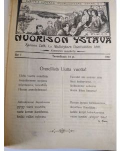 käytetty kirja Nuorison ystävä 1907-1912 : Suomen Luth. Ev. Yhdistyksen Nuorisoliiton lehti (hajanumeroita)