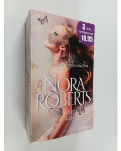 Kirjailijan Nora Roberts & Sharon Kendrick ym. käytetty kirja Vailla loppusointua ; Pikakurssi perheenisäksi ; Rakkauden protokolla (yhteisnide)