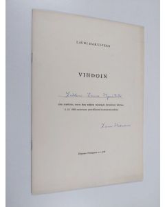 Kirjailijan Lauri Hakulinen käytetty teos Vihdoin