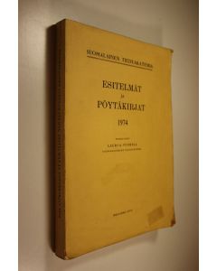 käytetty kirja Esitelmät ja pöytäkirjat 1974