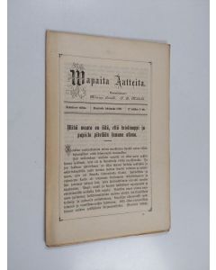 käytetty teos Wapaita aatteita : kymmenes wihko : lokakuu 1890