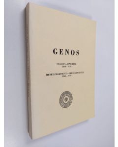 käytetty kirja Genos : Sisällys 1930-1979 = Innehåll ; Henkilöhakemisto 1960-1979 = Personregister