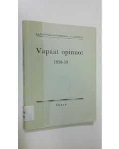 käytetty kirja Vapaat opinnot 1958-59