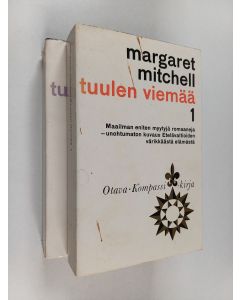 Kirjailijan Margaret Mitchell käytetty kirja Tuulen viemää 1-2