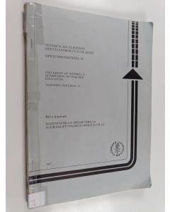 Kirjailijan Ritva Koponen käytetty teos Matematiikan didaktiikkaa luokanopettajaksi opiskeleville