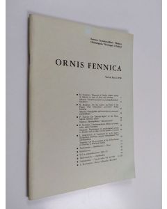 käytetty teos Ornis Fennica 1/1970 Vol 47