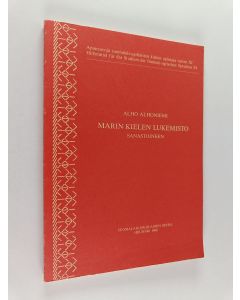 Kirjailijan Alho Alhoniemi käytetty kirja Marin kielen lukemisto sanastoineen