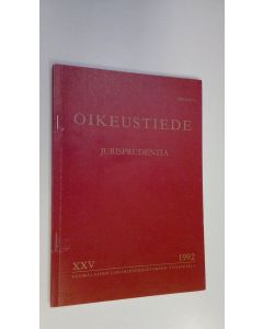 käytetty teos Oikeustiede XXV (signeerattu) : Omistuksenpidätysehdon sitovuus ostajan erityisseuraajia kohtaan autokaupassa (eripainos)